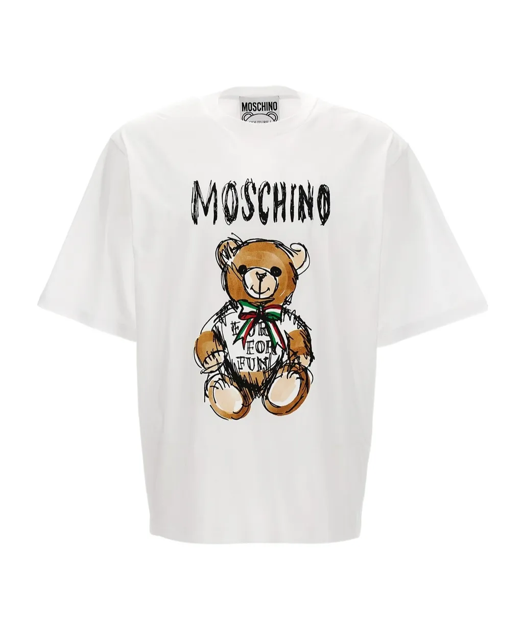Teddy Bear-Print Cotton T-Shirt