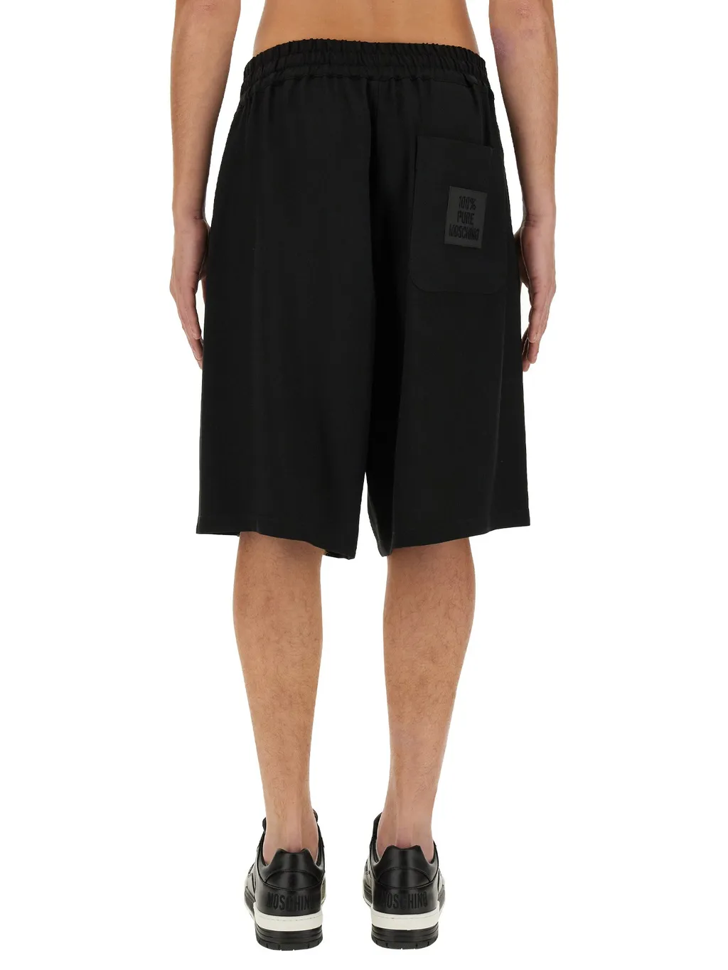 Logo-Patch Crepe Shorts