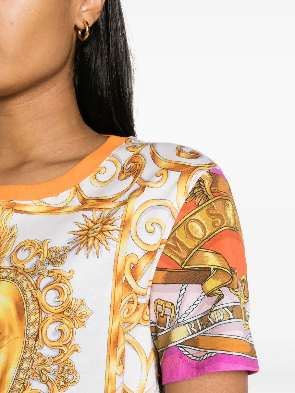 All-Over Graphic Printed Crewneck T-Shirt