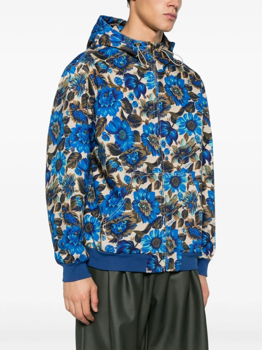 Floral-Print Hooded Jacket