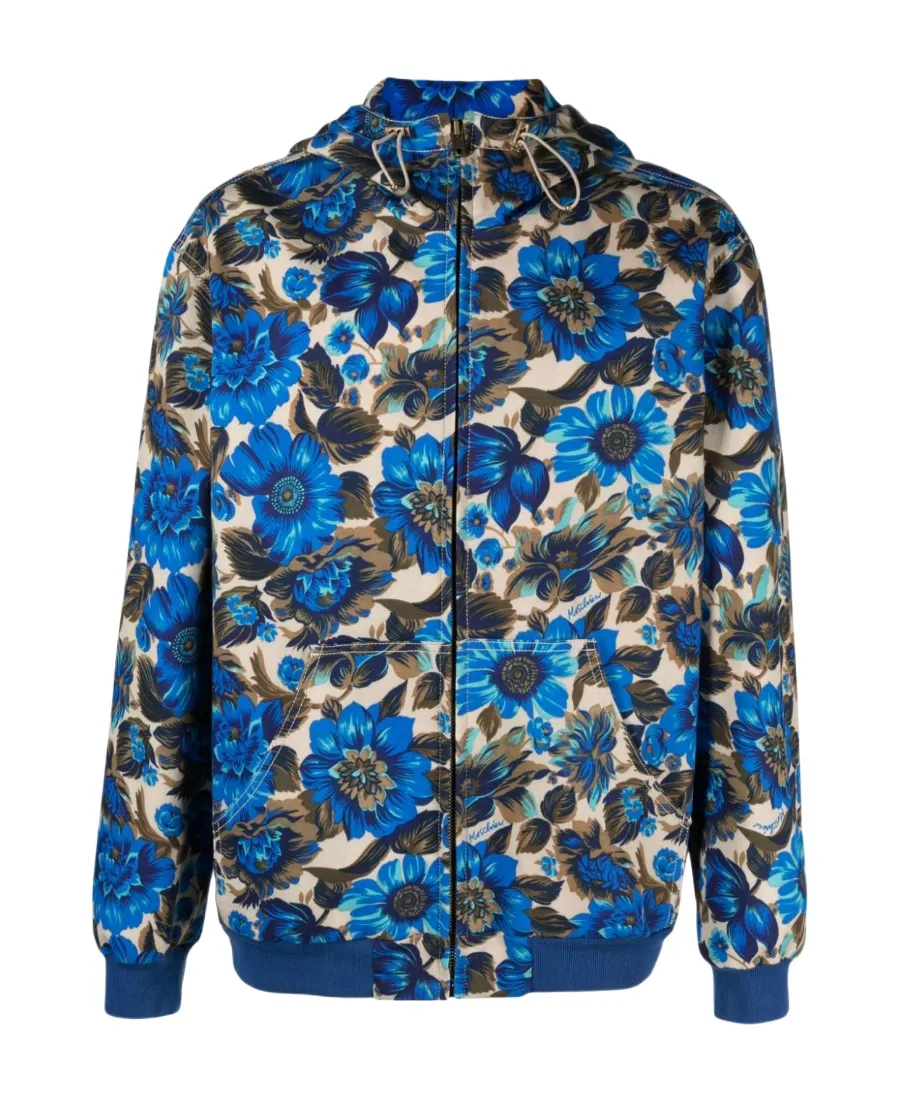 Floral-Print Hooded Jacket