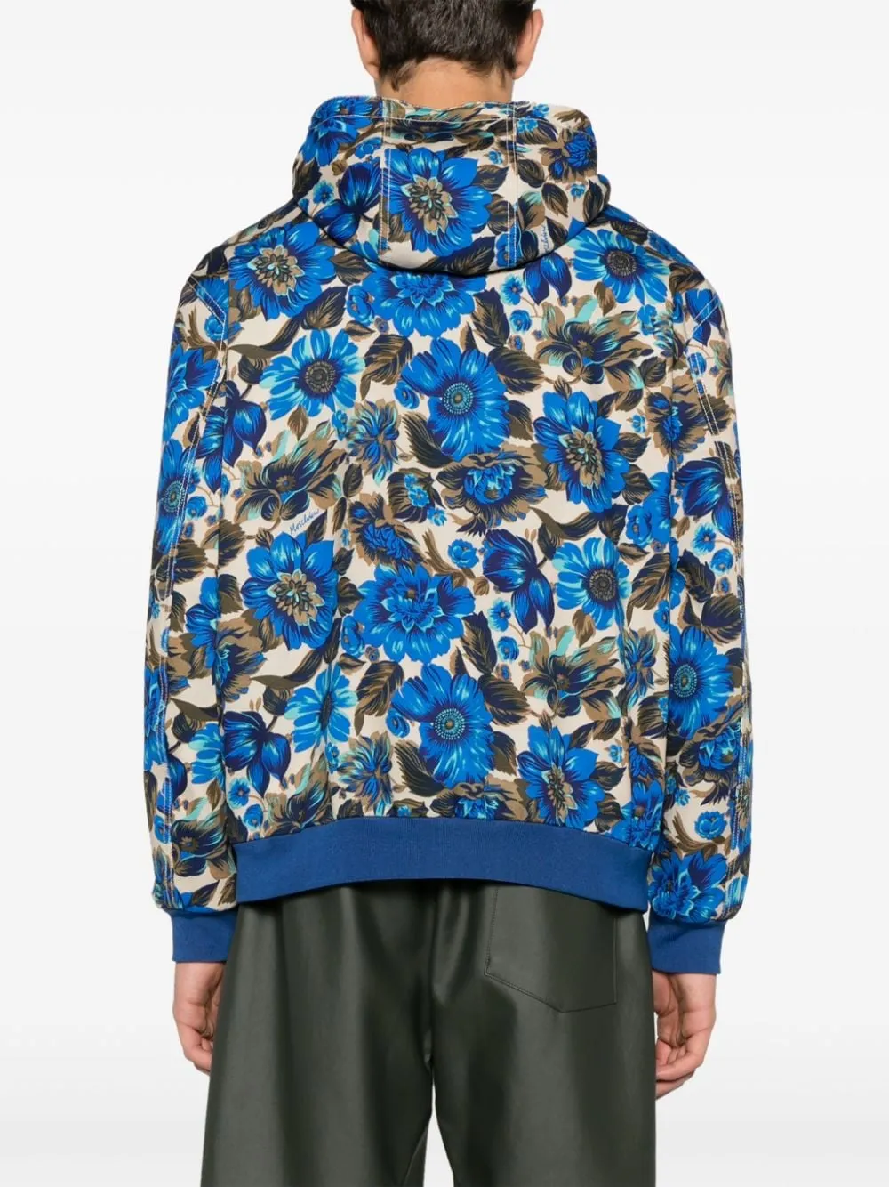 Floral-Print Hooded Jacket