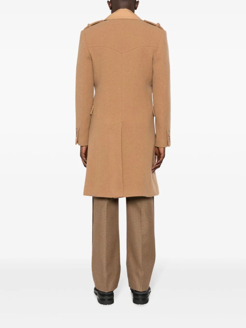 Wool-Blend Single-Breasted Coat
