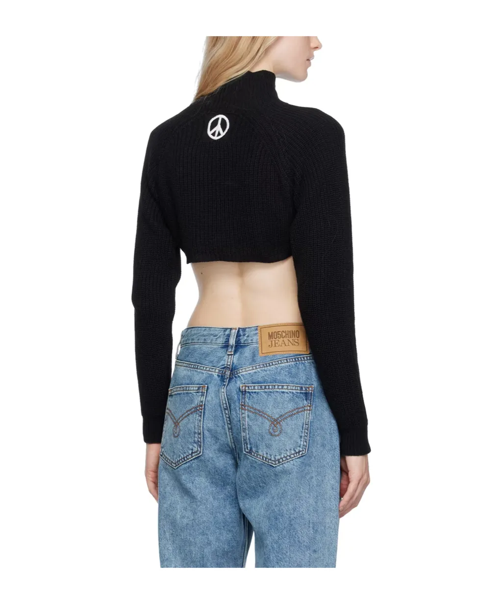 High-Necked Short Sweater