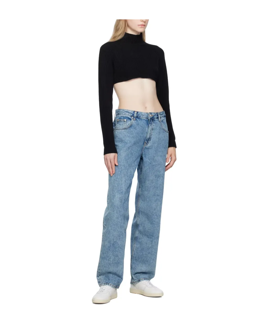 High-Necked Short Sweater