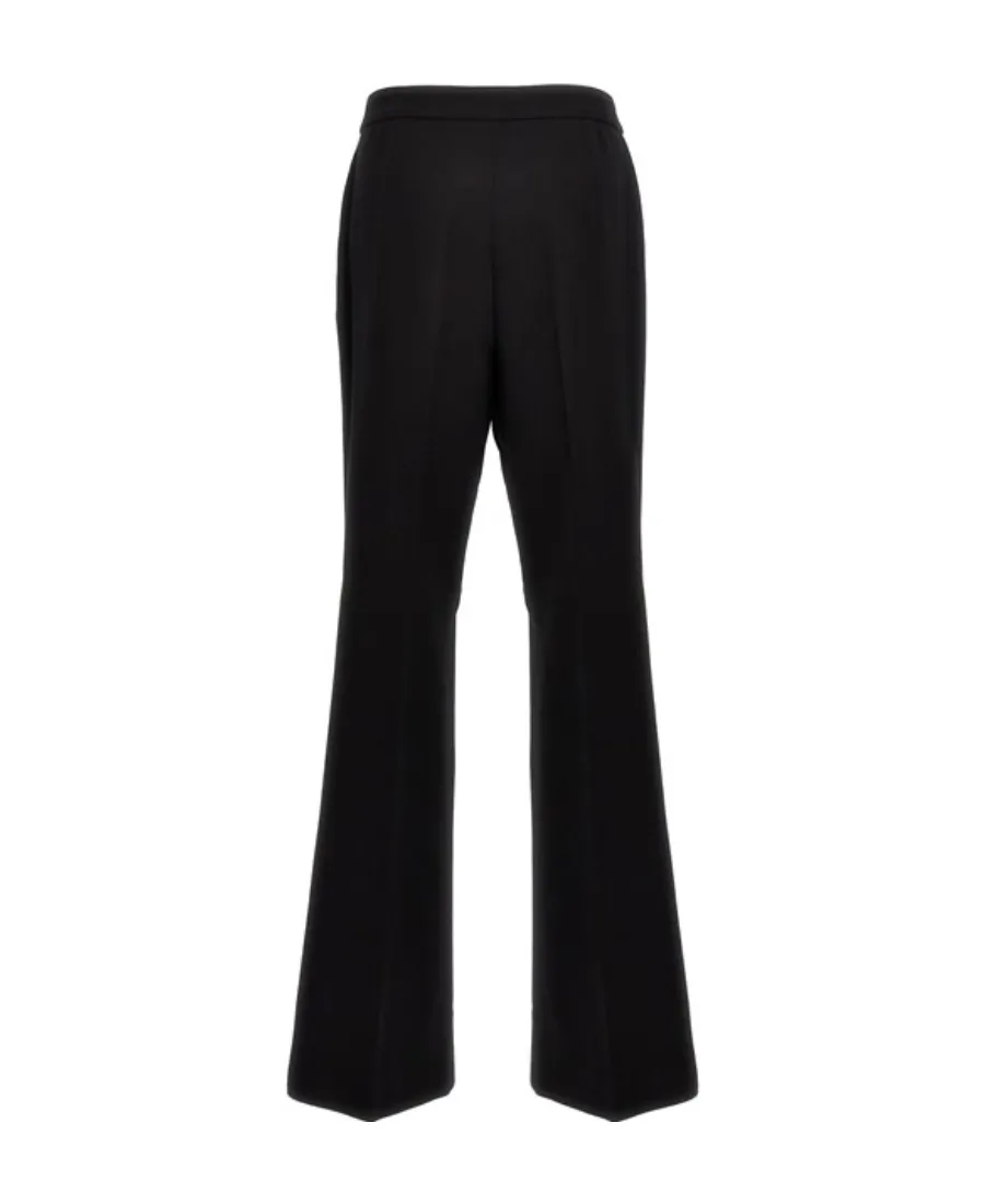 High-Waist Flared Tailored-Cut Trousers