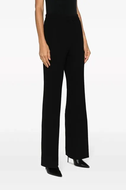 High-Waist Flared Tailored-Cut Trousers