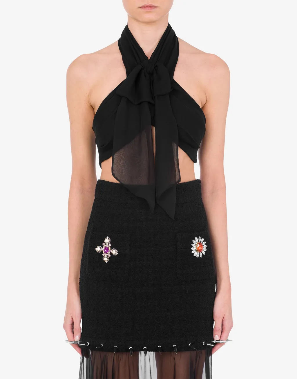Backless Silk Crop Top