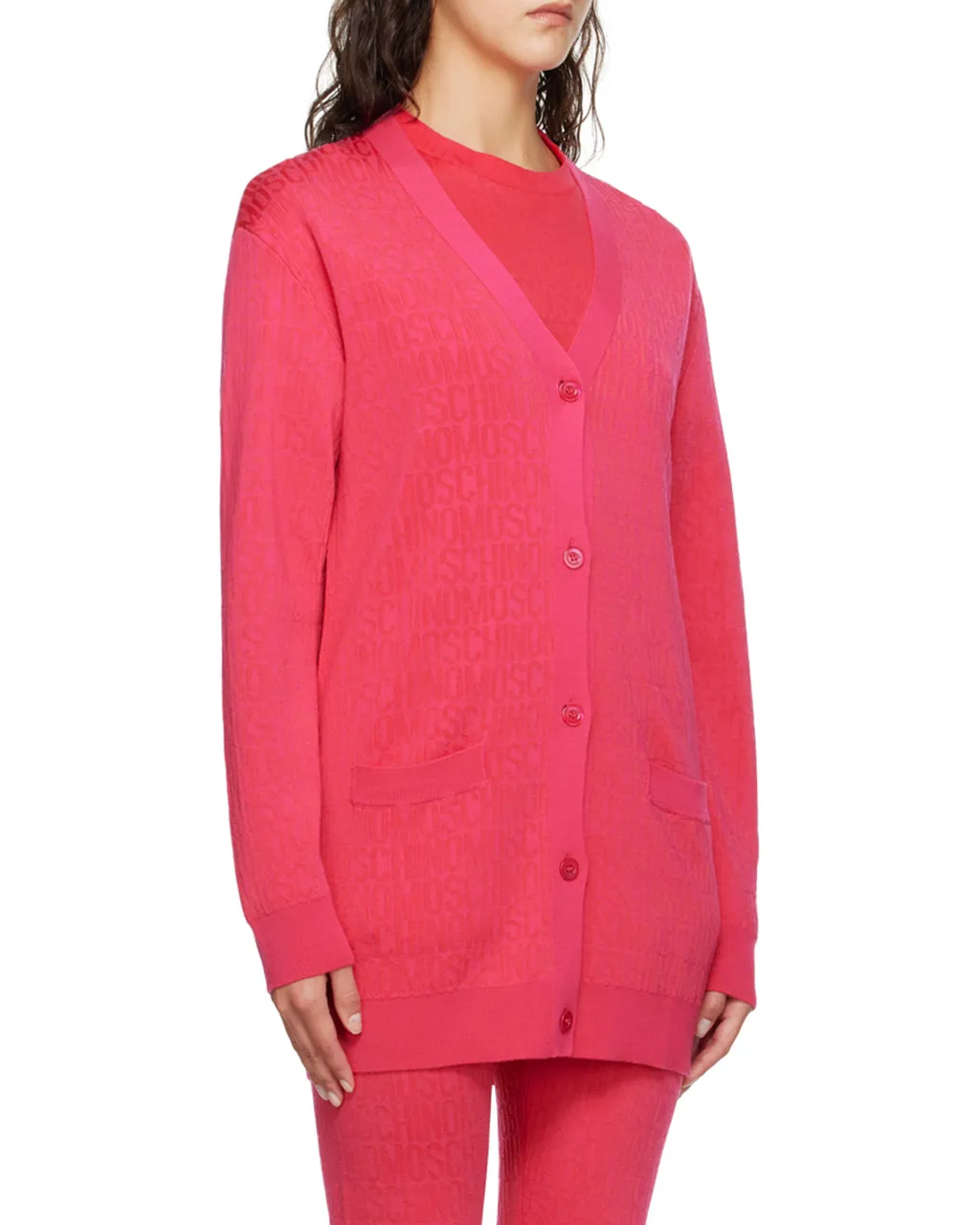 Y-Neck Logo Cardigan