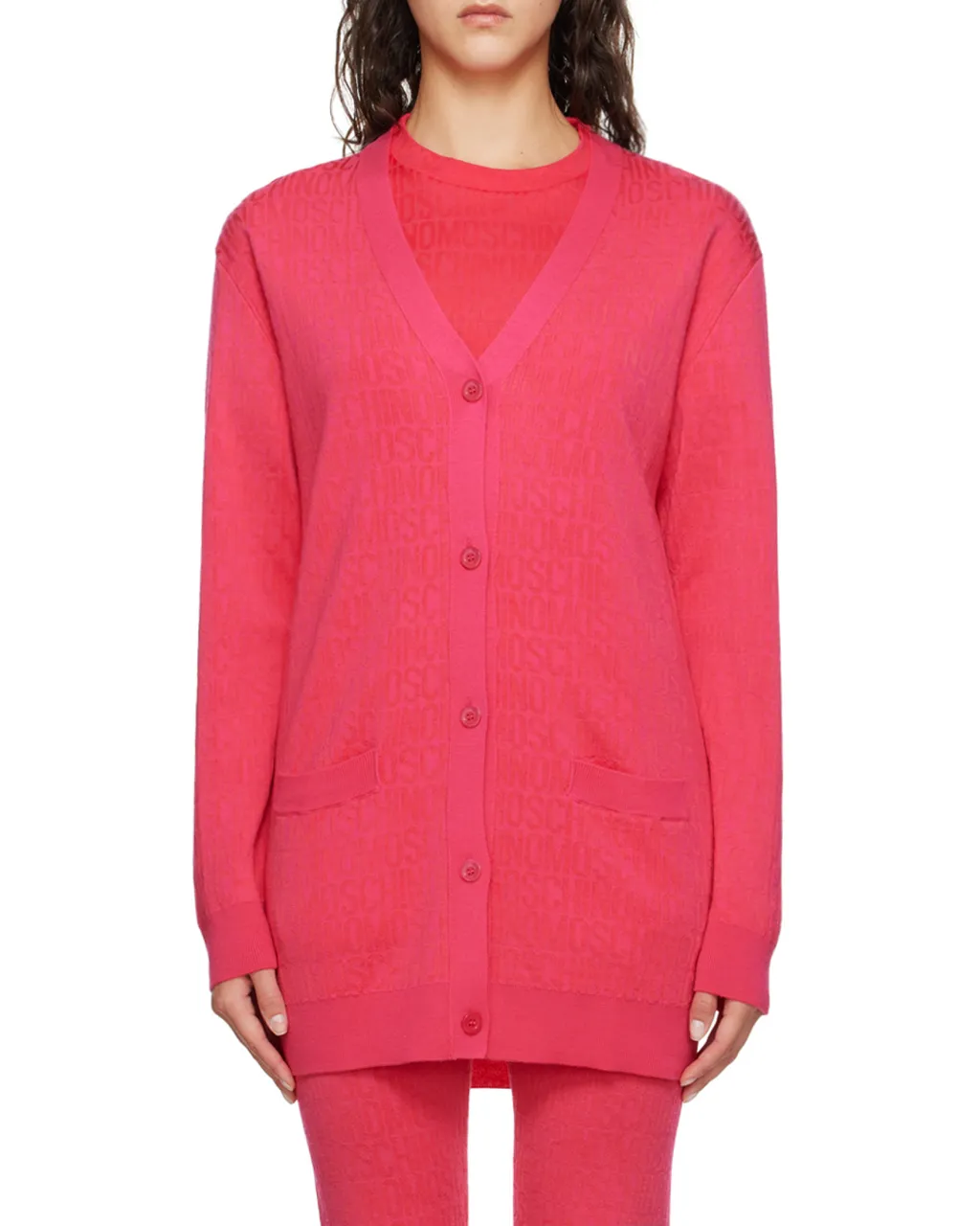 Y-Neck Logo Cardigan