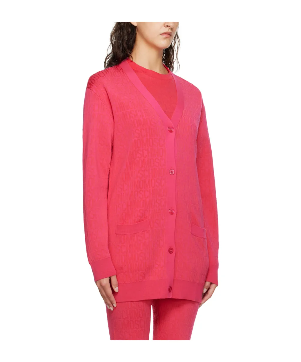 Y-Neck Logo Cardigan