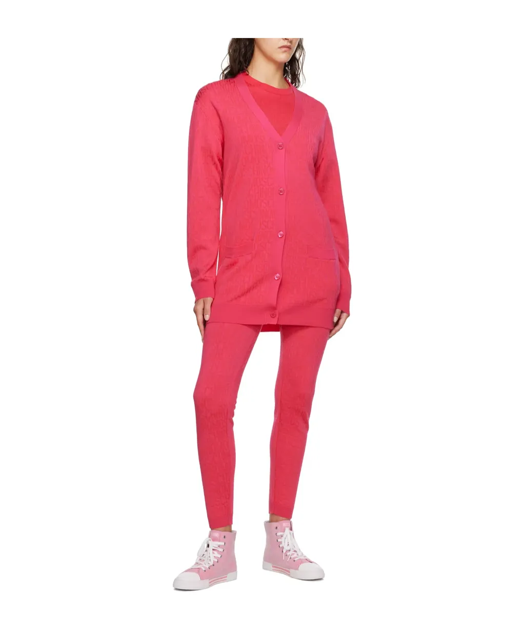 Y-Neck Logo Cardigan