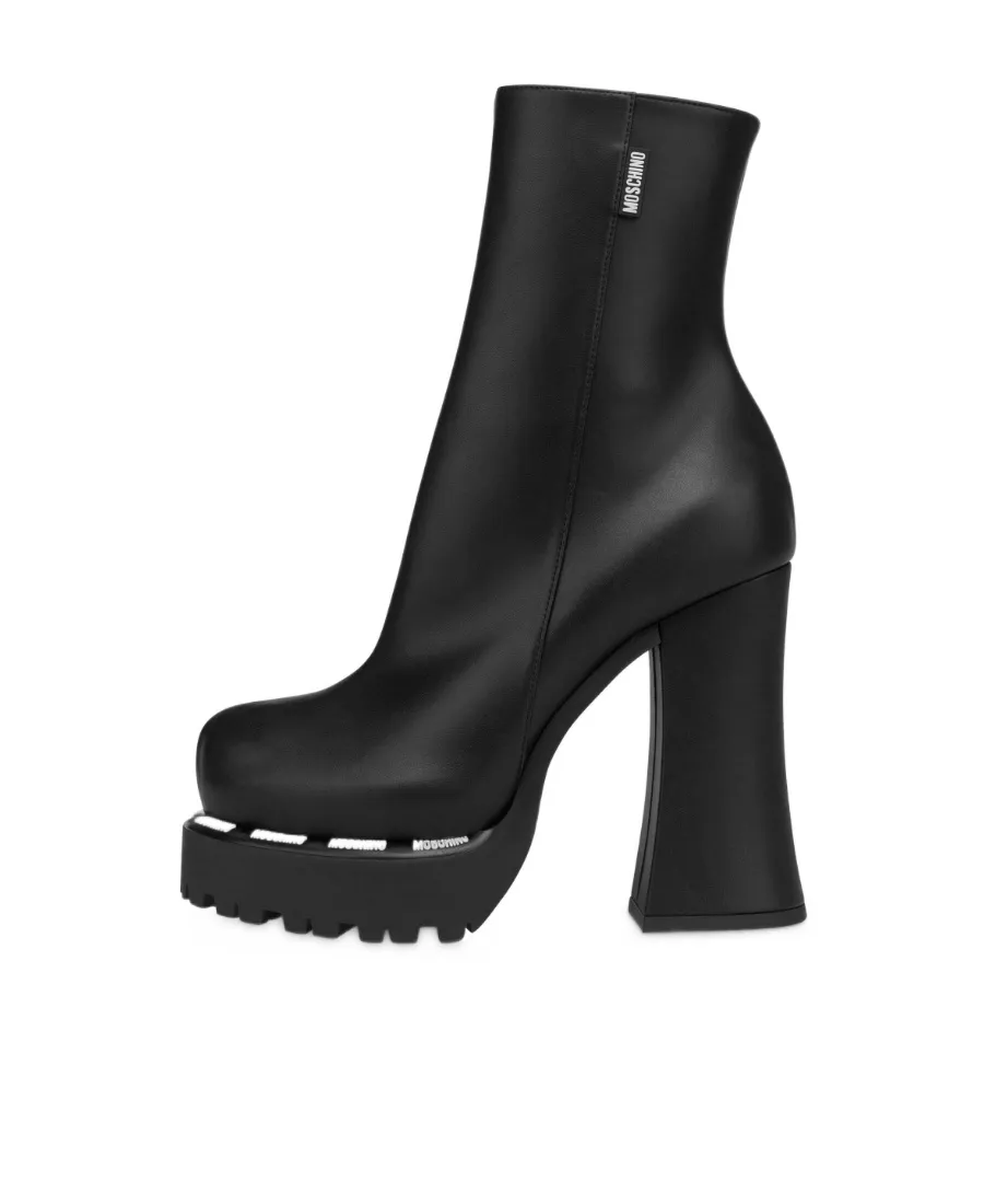 160Mm Platform Leather Boots