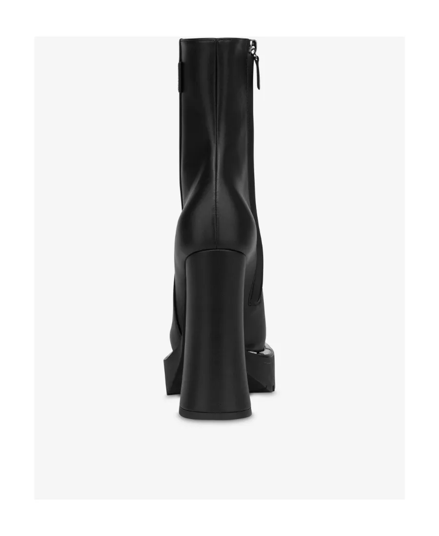 160Mm Platform Leather Boots