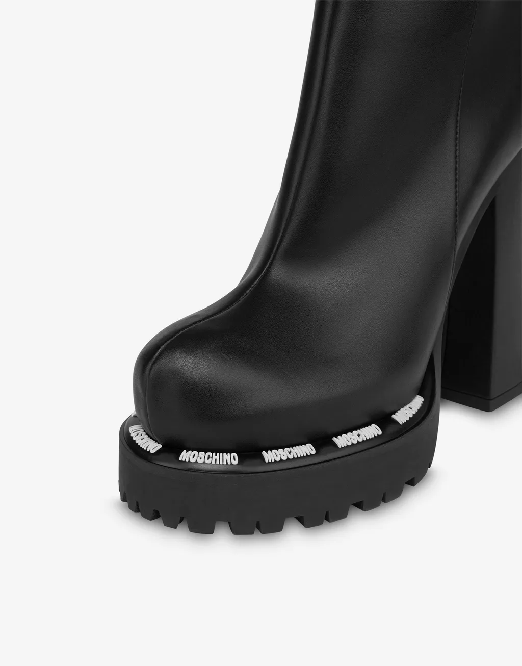 160Mm Platform Leather Boots