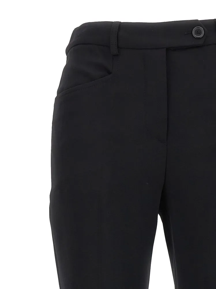 Mid-Rise Straight-Leg Trousers