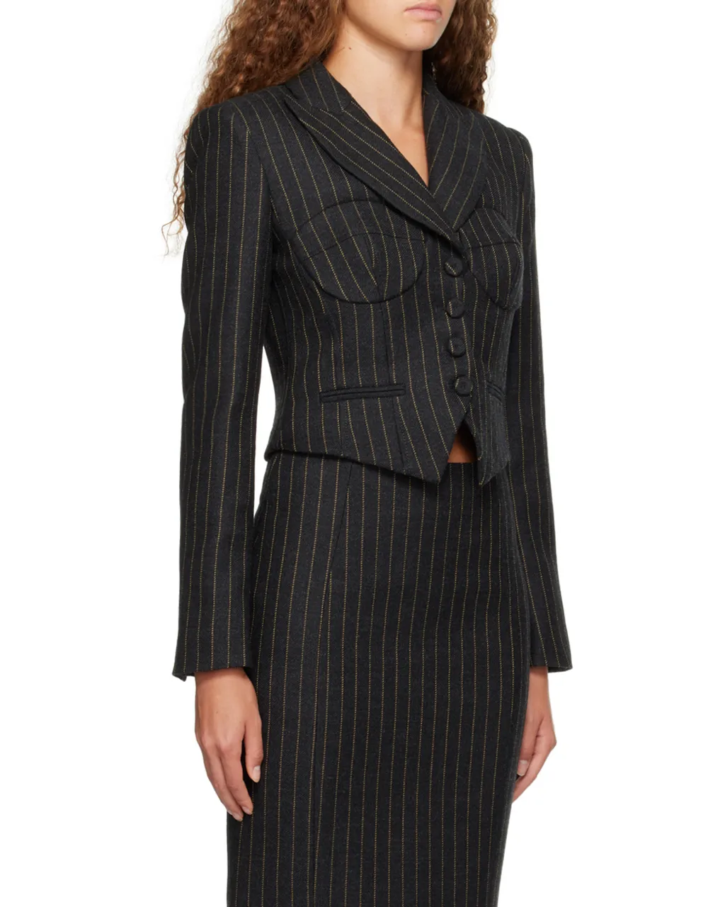 Lapel Long-Sleeved Wool Suit Coat