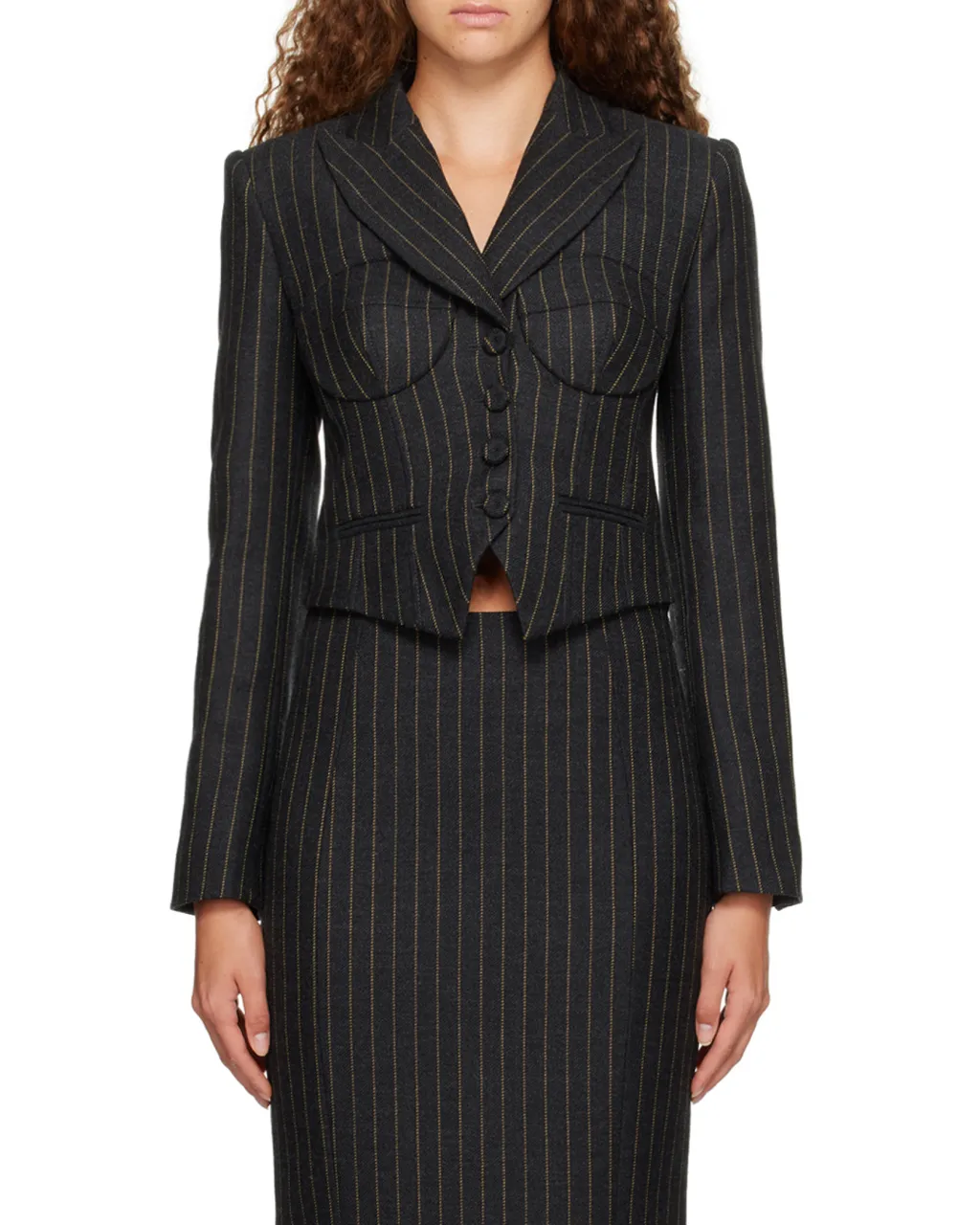 Lapel Long-Sleeved Wool Suit Coat