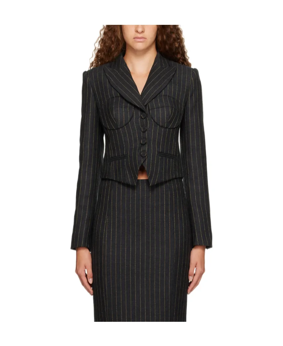 Lapel Long-Sleeved Wool Suit Coat