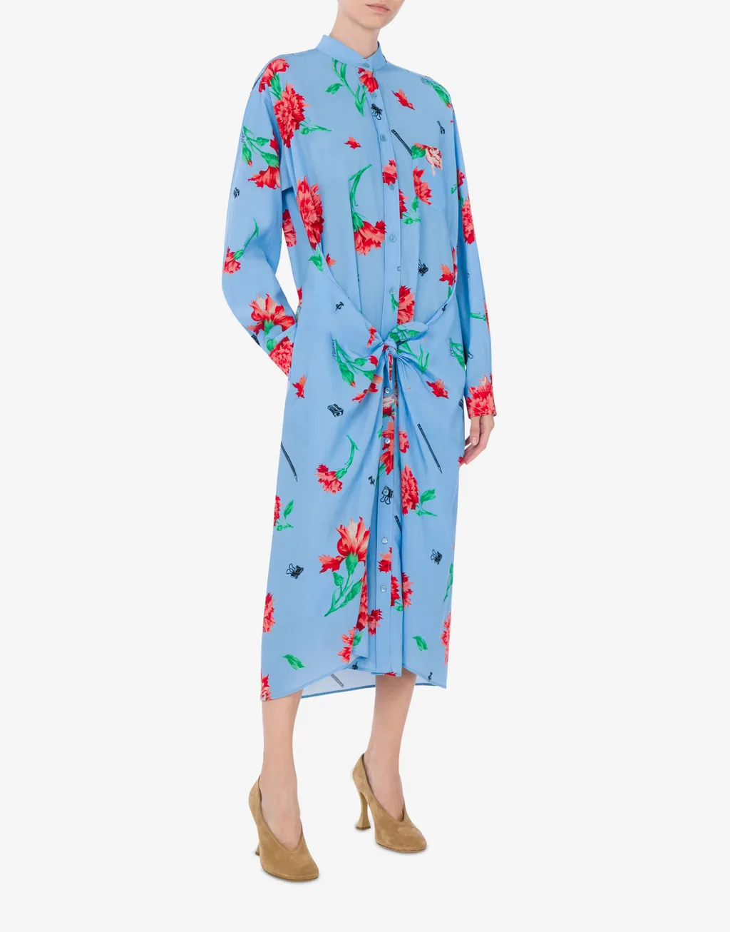 Floral-Print Midi Dress