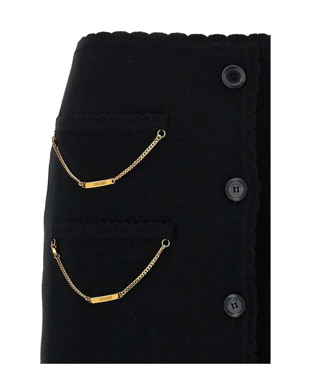 Chain Elastic Waistband Skirt