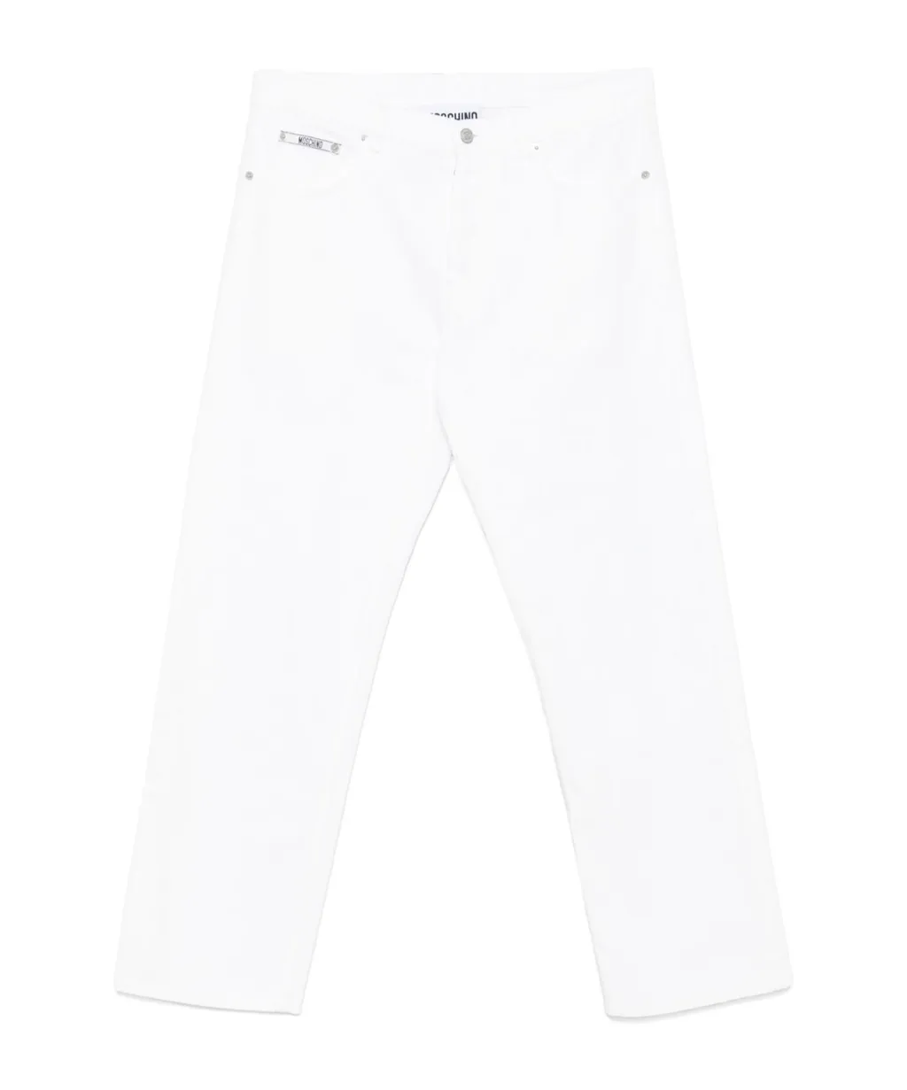 Logo Patch Straight-Leg Jeans
