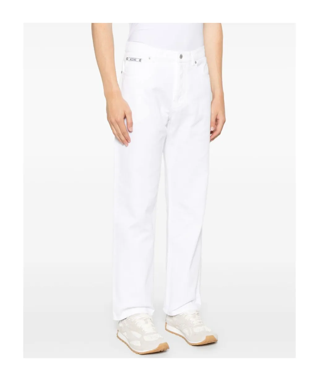 Logo Patch Straight-Leg Jeans