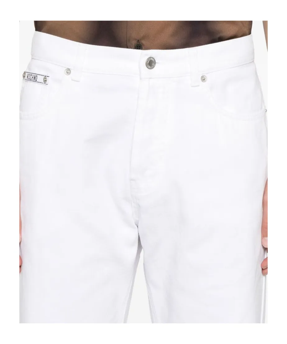 Logo Patch Straight-Leg Jeans