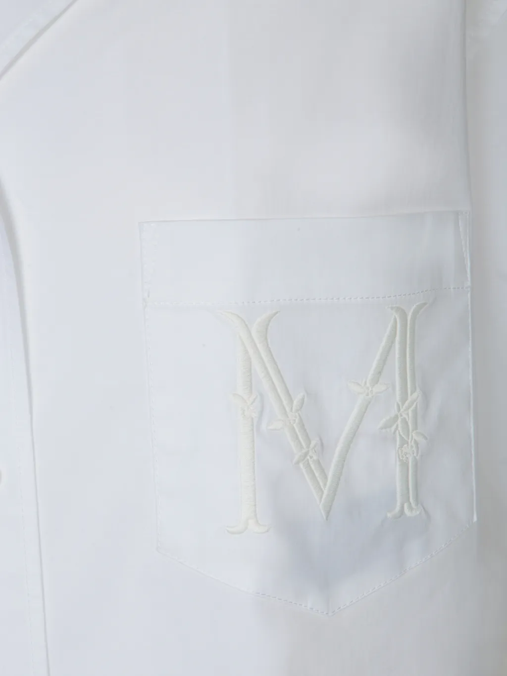 Logo Embroidered Straight Hem Shirt