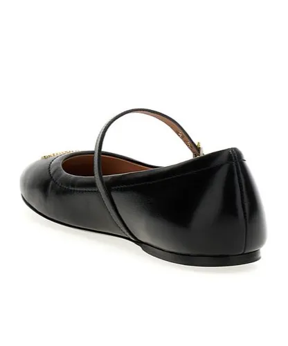 Logo Plaque Ballet Flats