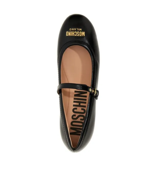 Logo Plaque Ballet Flats