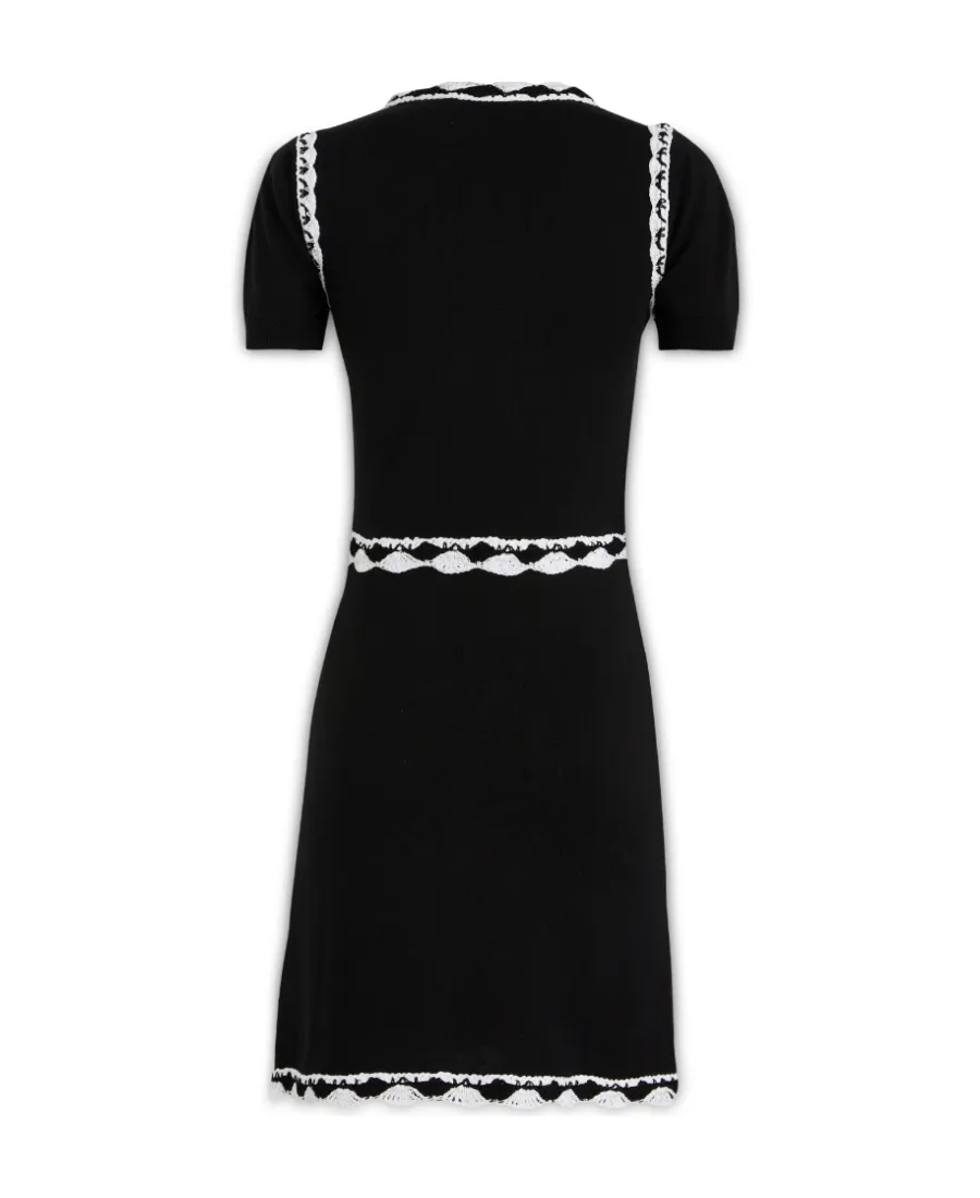 Lace Trim Knit Dress