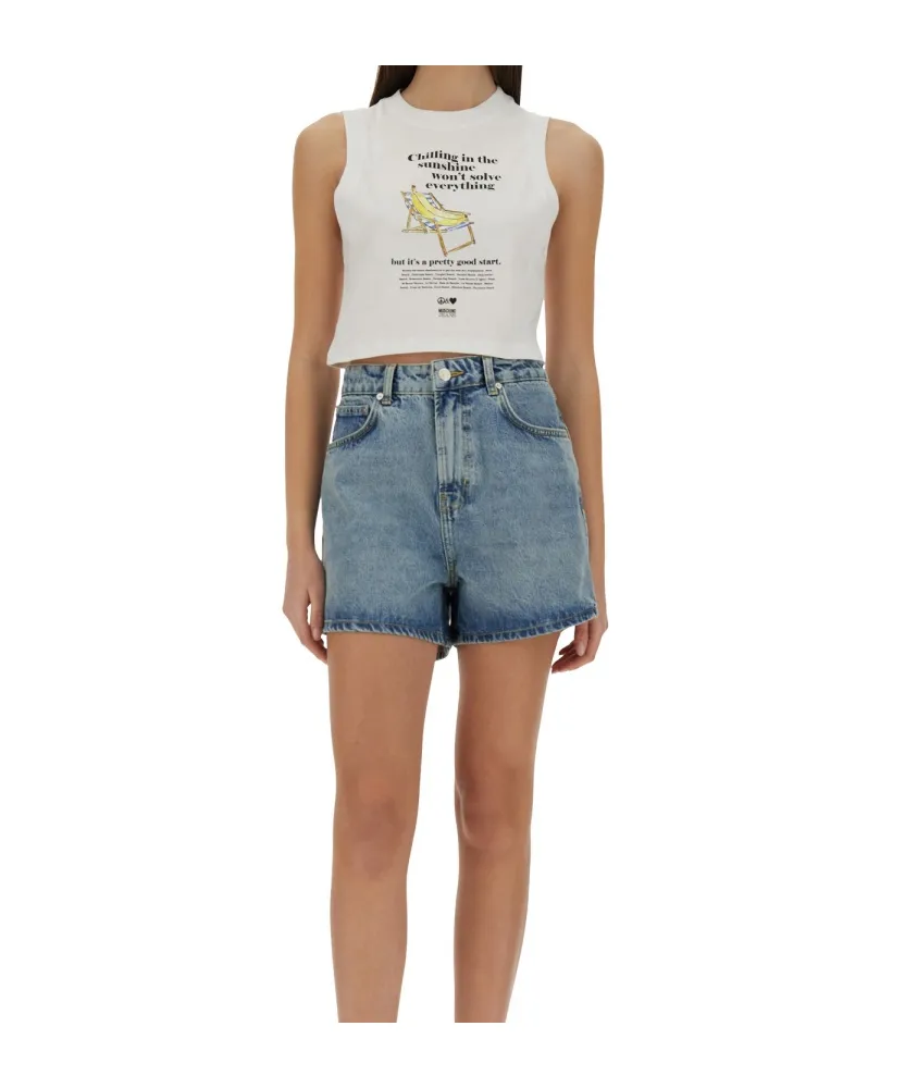 Cropped Top With Print