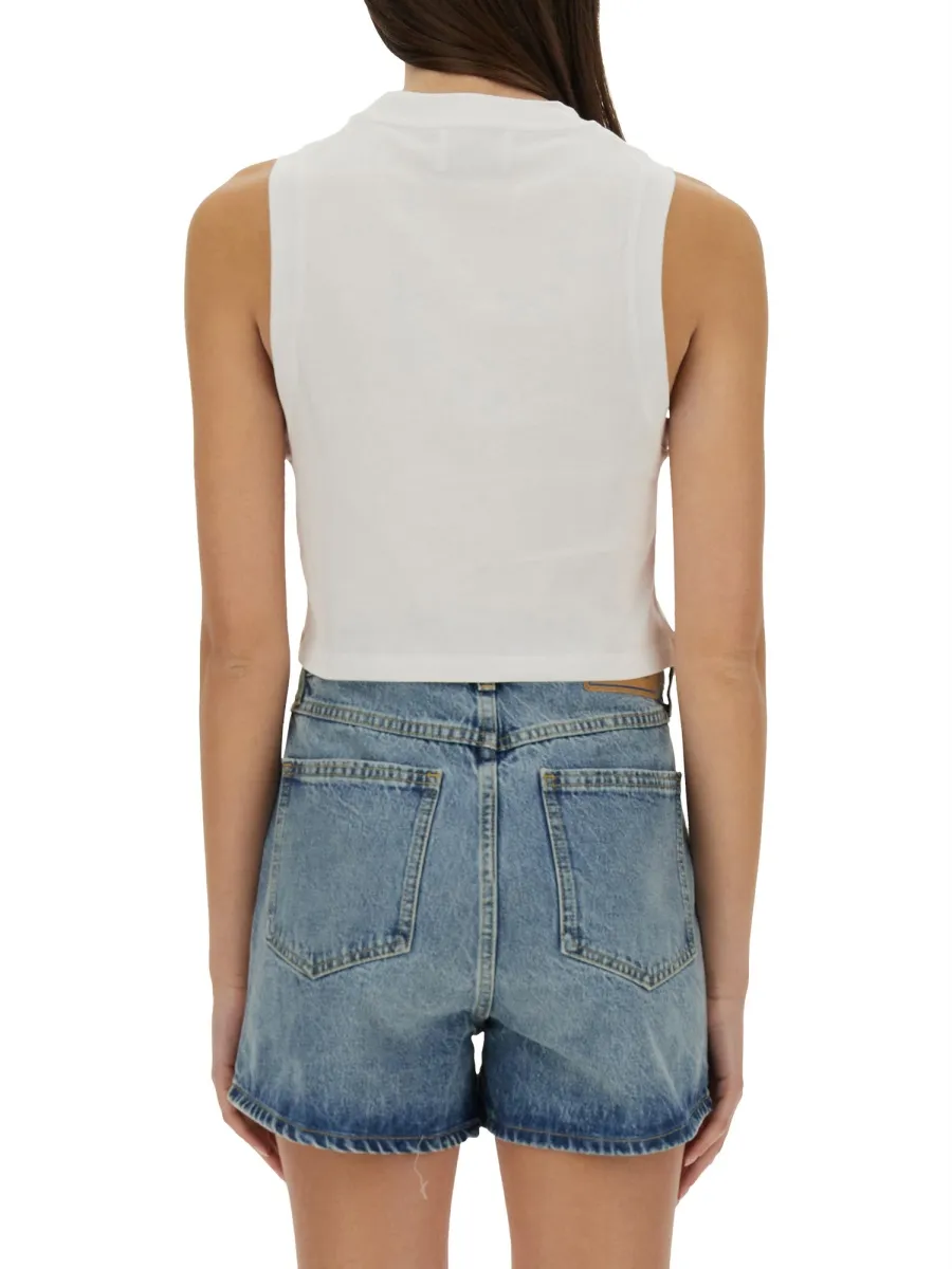 Cropped Top With Print