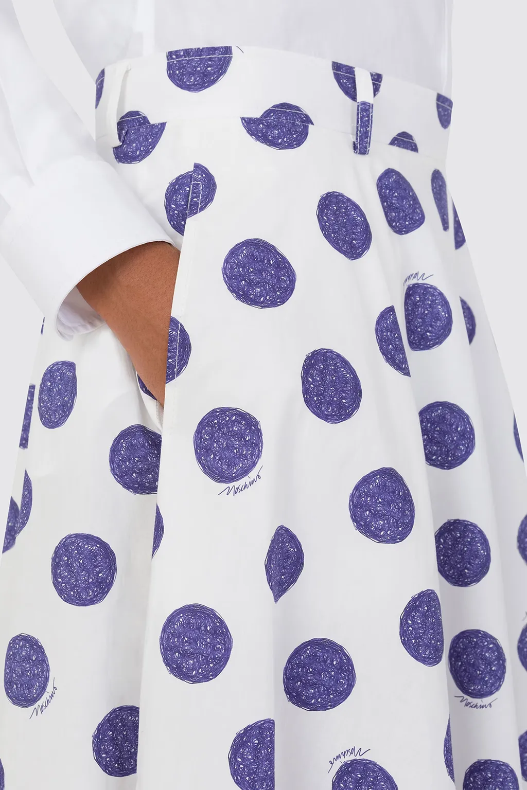 Polka-Dot Midi Skirt
