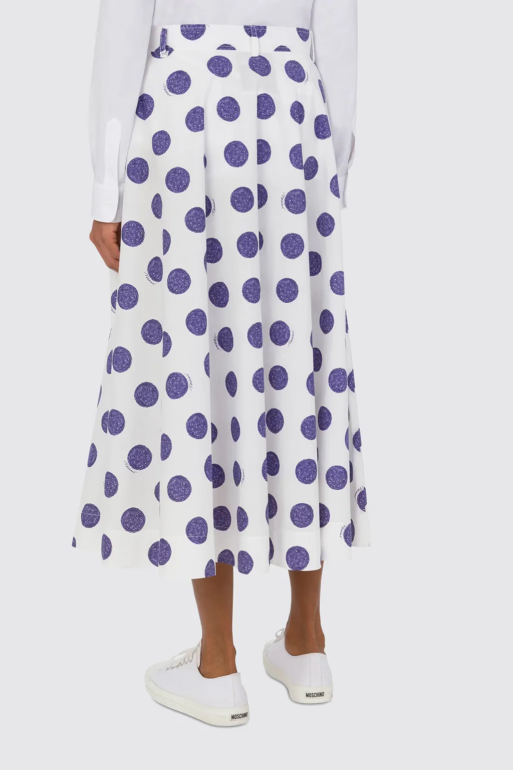 Polka-Dot Midi Skirt