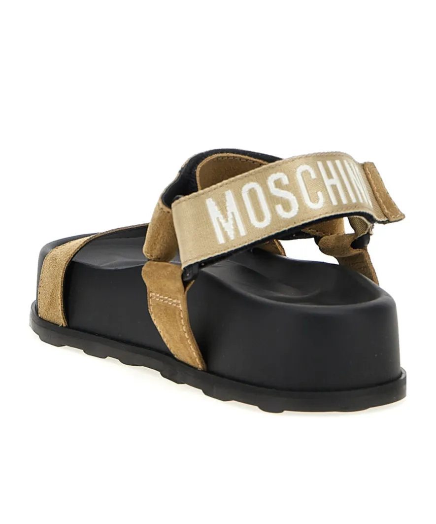 Touch-Strap Fastened Open-Toe Sandals