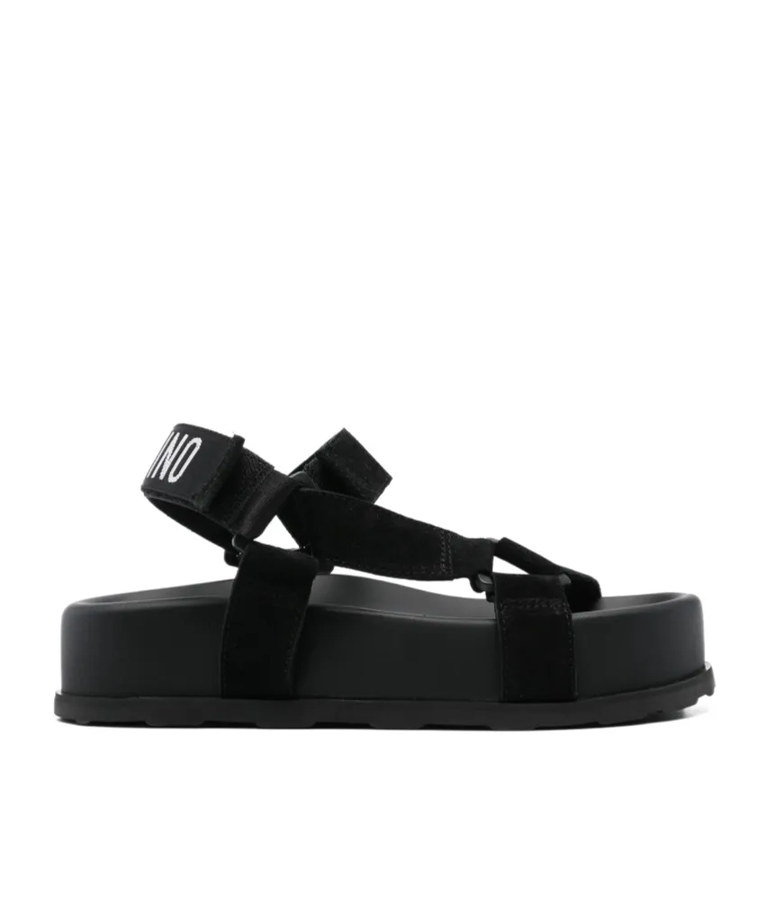 Touch-Strap Fastened Open-Toe Sandals