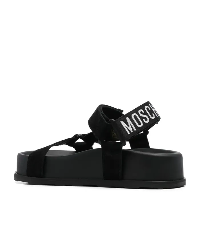Touch-Strap Fastened Open-Toe Sandals
