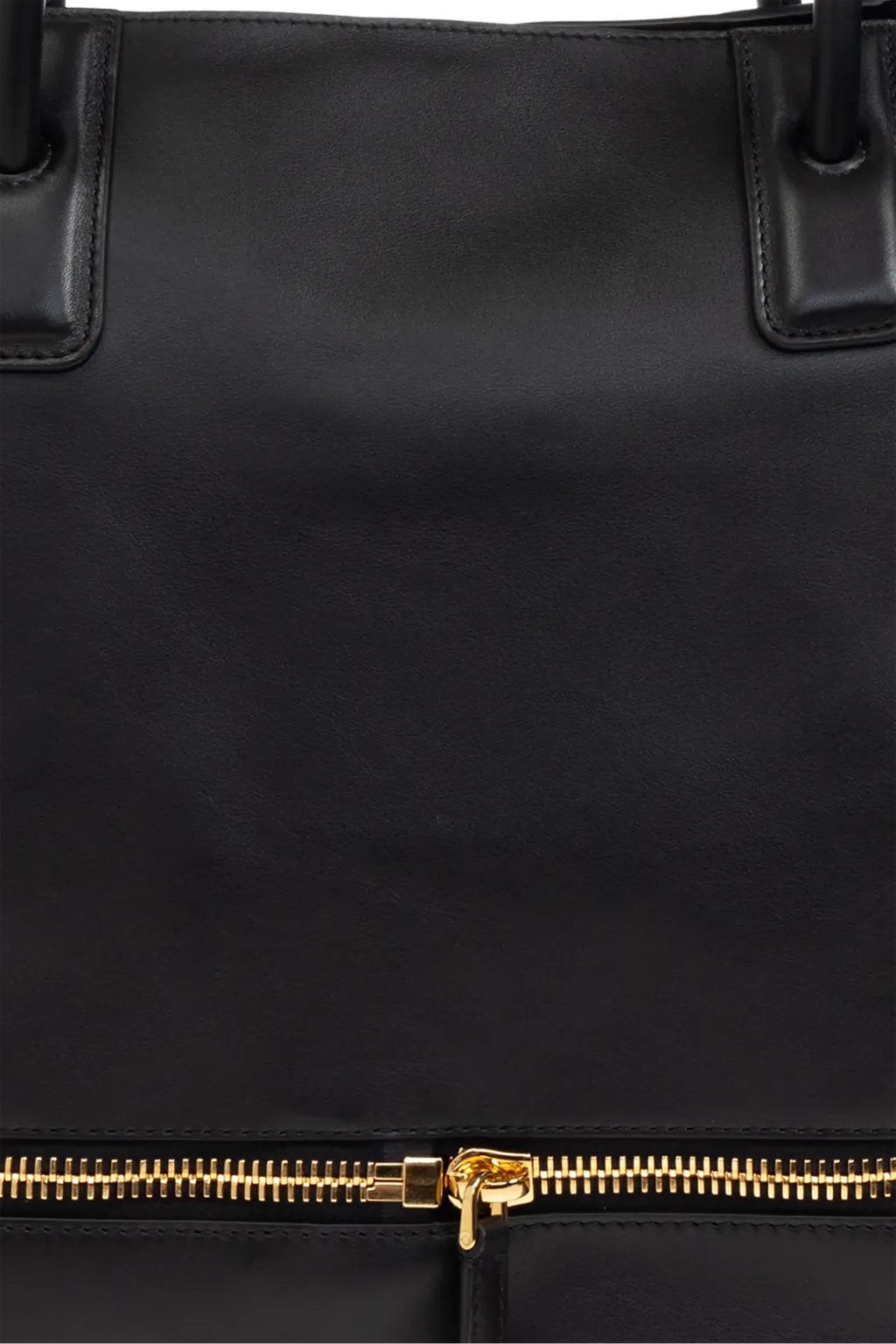 Logo Embossed Zipped Shopper Bag