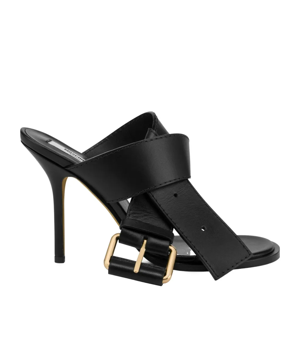 Decorative Buckle Mules