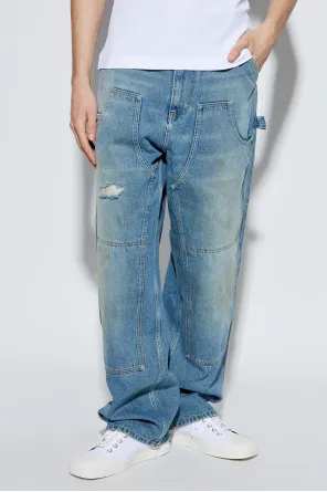 Panelled Straight-Leg Jeans