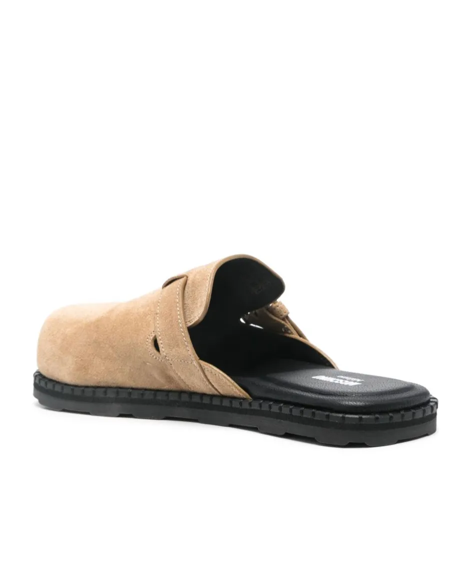 Buckled Round Toe Mules