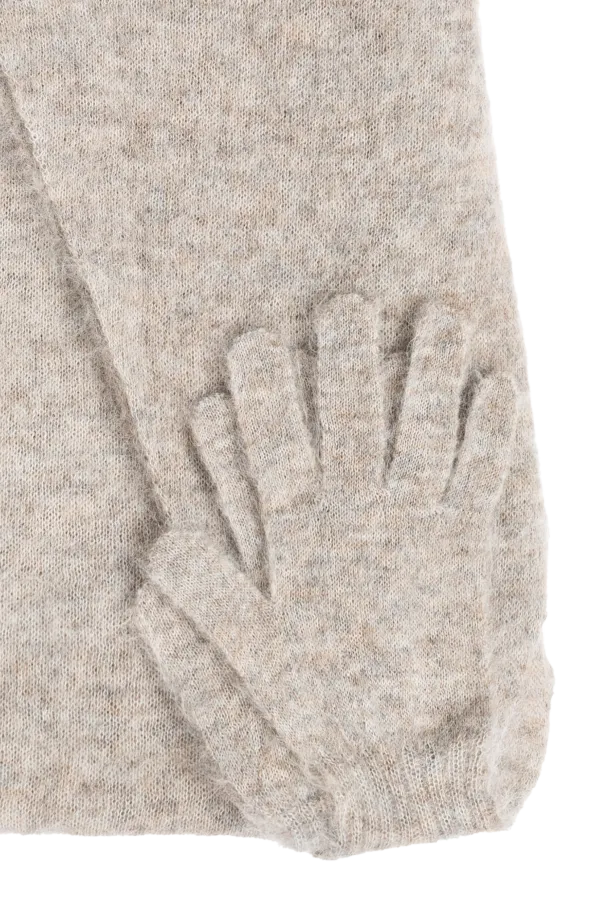 Rectangular Scarf And Gloves Set
