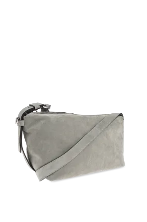 Suede Zip-Fastening Shoulder Bag