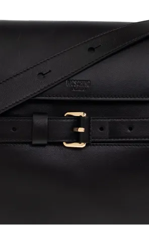 Belted Leather Shoulder Bag