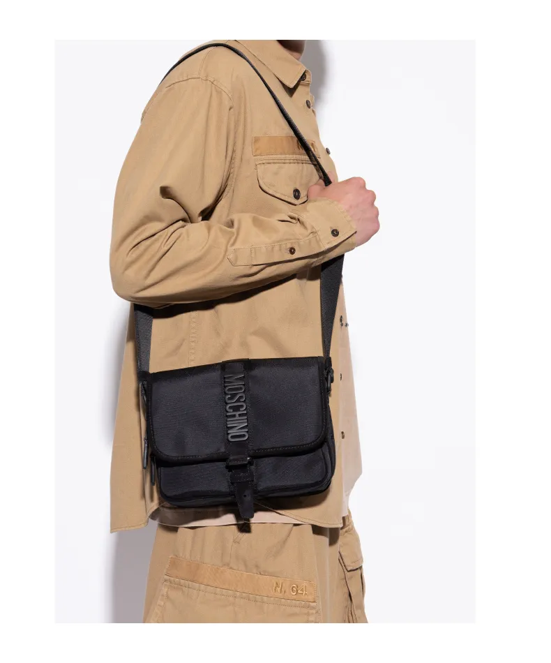 Logo-Plaque Buckled Shoulder Bag