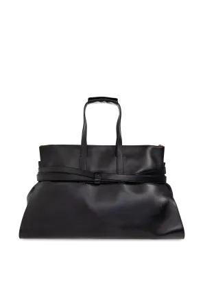 Belted Top-Handles Tote Bag