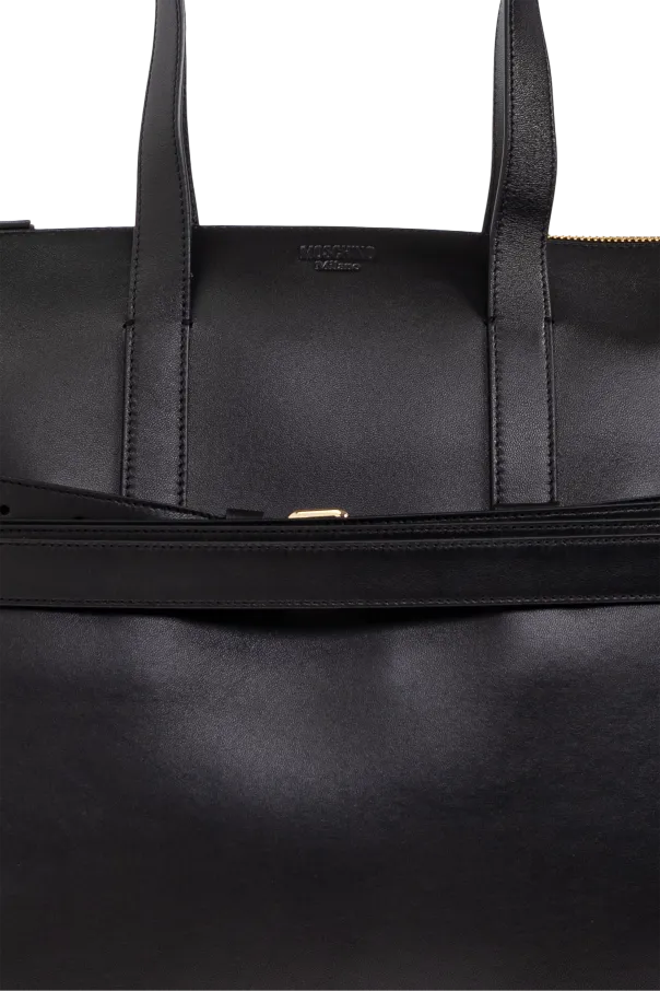 Belted Top-Handles Tote Bag
