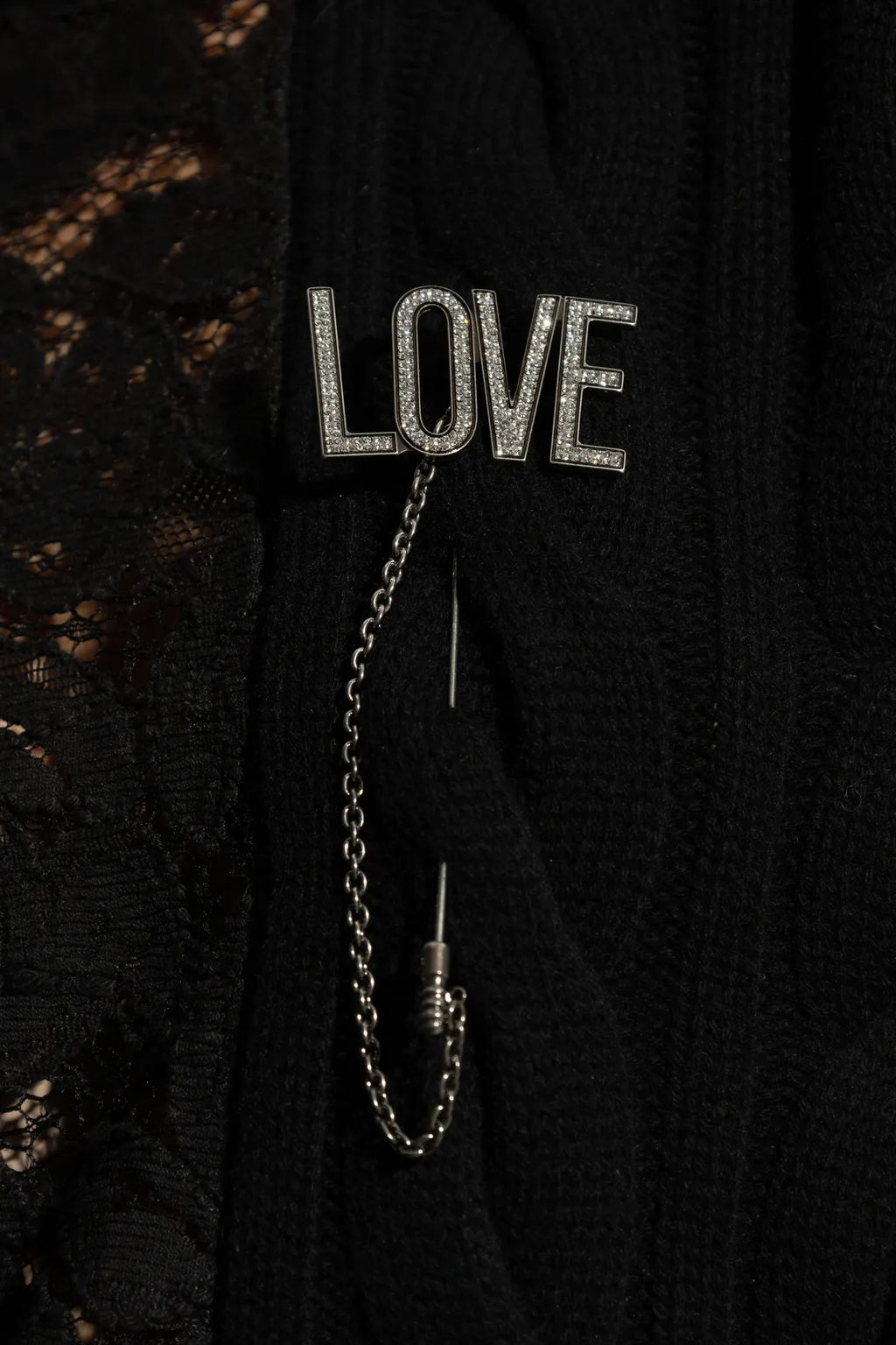 Love Crystal-Embellished Brooch